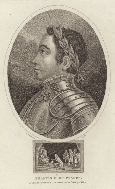 Portret van koning Frans II van Frankrijk door English School