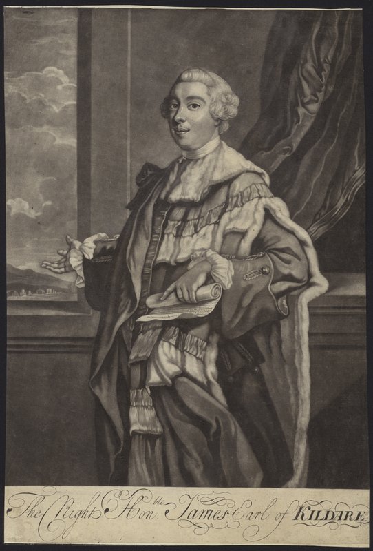 Portret van Luitenant-Generaal James FitzGerald door English School