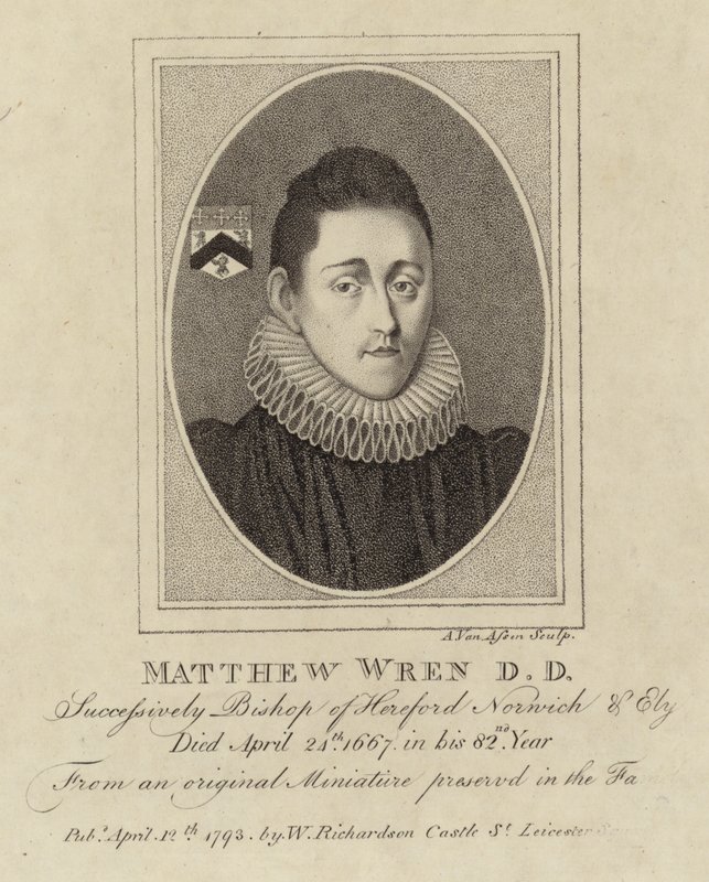 Portret van Matthew Wren door English School