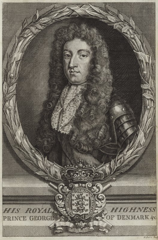 Portret van Prins George van Denemarken door English School