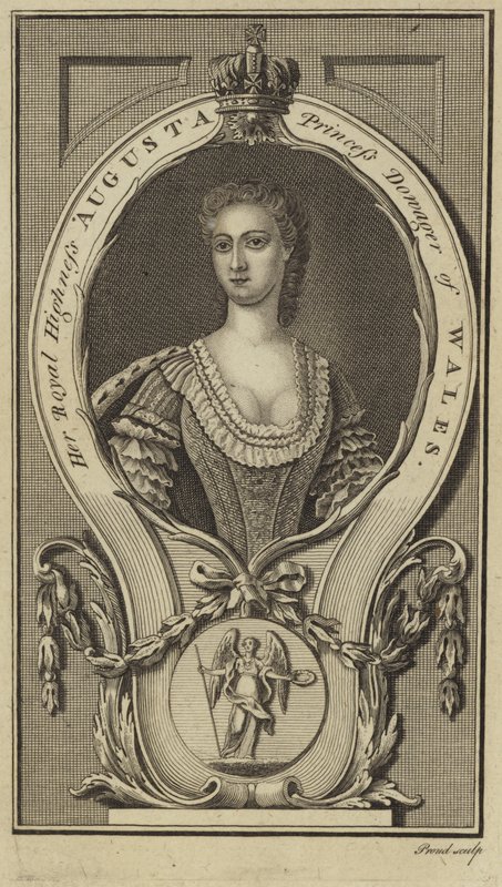 Portret van Prinses Augusta van Saksen-Gotha-Altenburg door English School