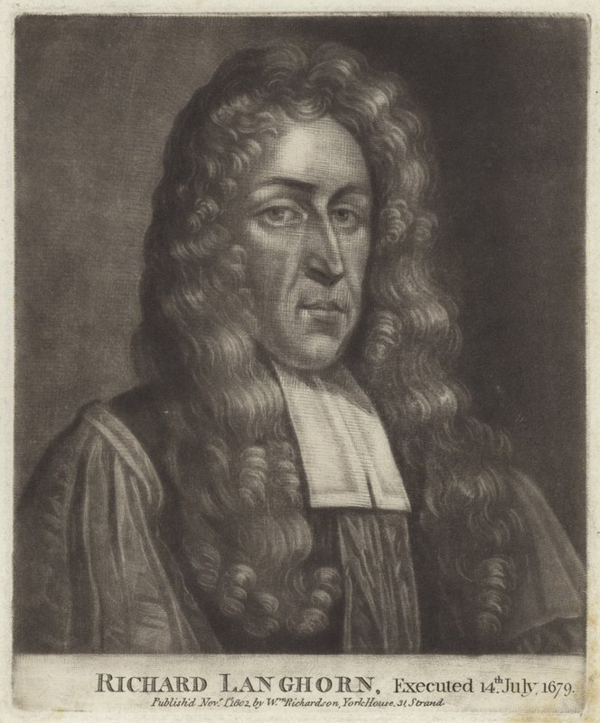 Portret van Richard Langhorne door English School