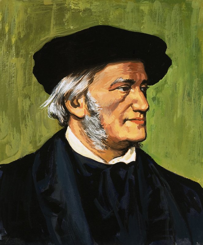 Portret van Richard Wagner, componist van De Vliegende Hollander door English School