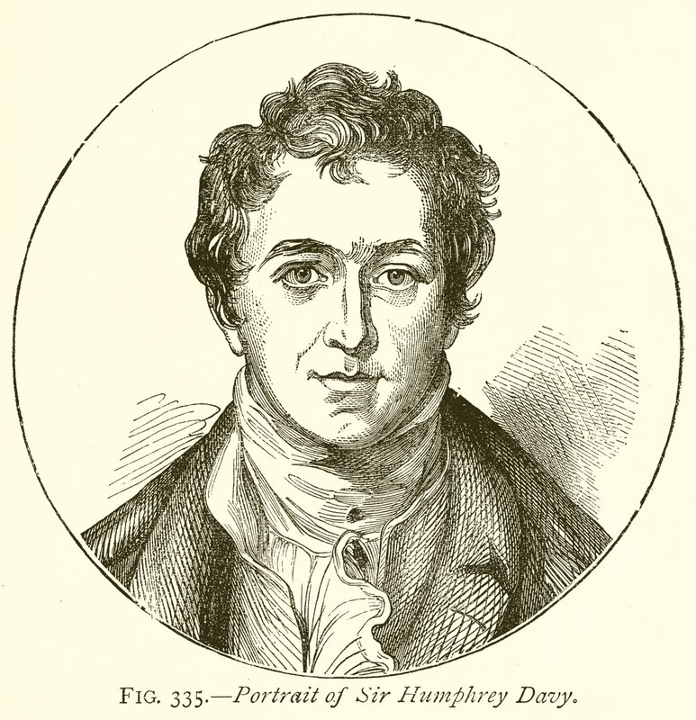 Portret van Sir Humphrey Davy door English School