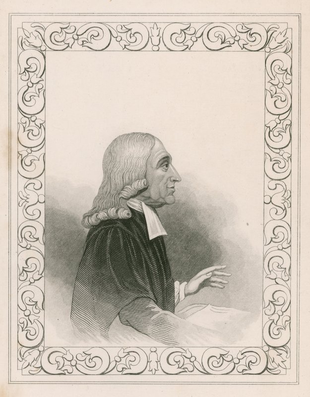 Portret van dominee John Wesley door English School