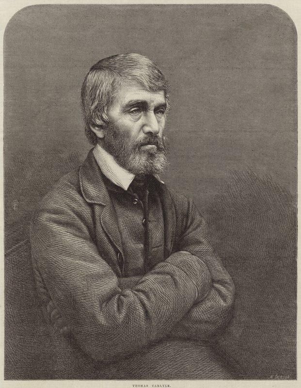 Portret van Thomas Carlyle door English School