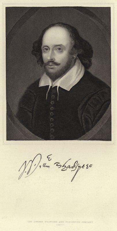 Portret van William Shakespeare door English School