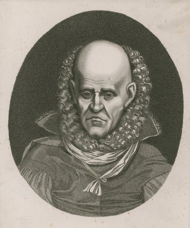 Portret van een krankzinnige door English School