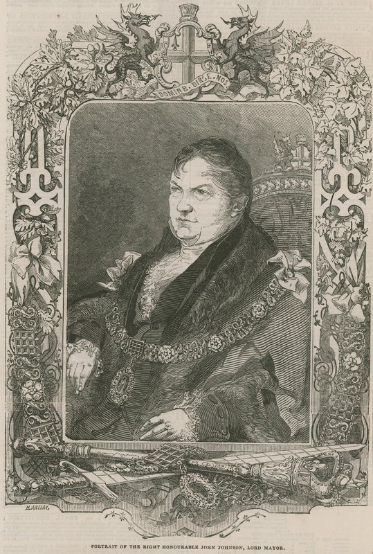 Portret van de Zeer Eerwaarde John Johnson, Lord Mayor door English School