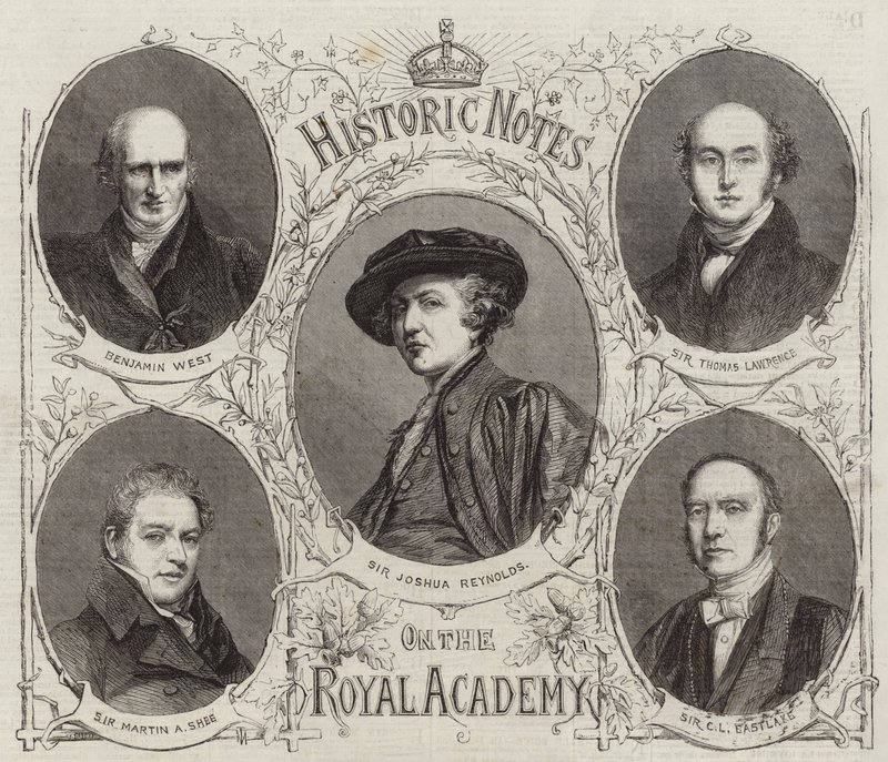 Portretten van de presidenten van de Royal Academy door English School