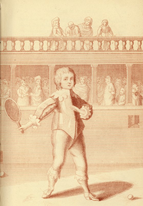 Prins James, hertog van York, speelt tennis door English School