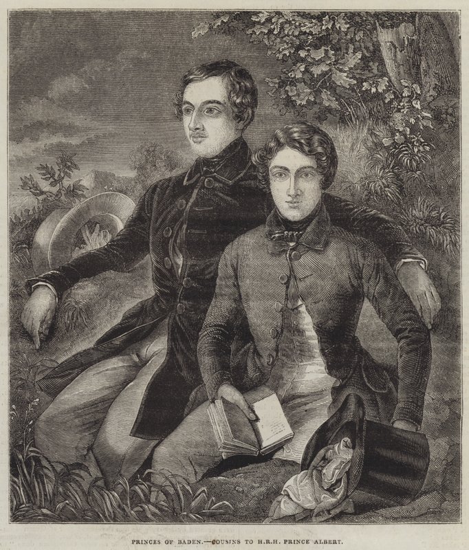 Prinsen van Baden, Neven van ZKH Prins Albert (gravure) door English School