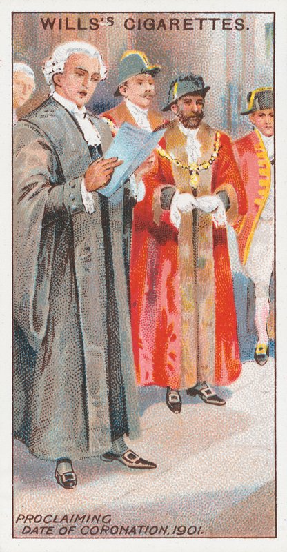 Aankondiging van de Kroningsdatum, 1901 door English School