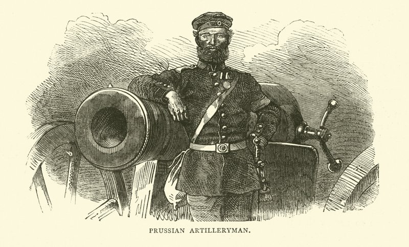 Pruisische artillerist, september 1870 door English School
