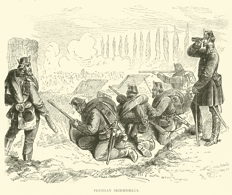 Pruisische scherpschutters, februari 1871 door English School