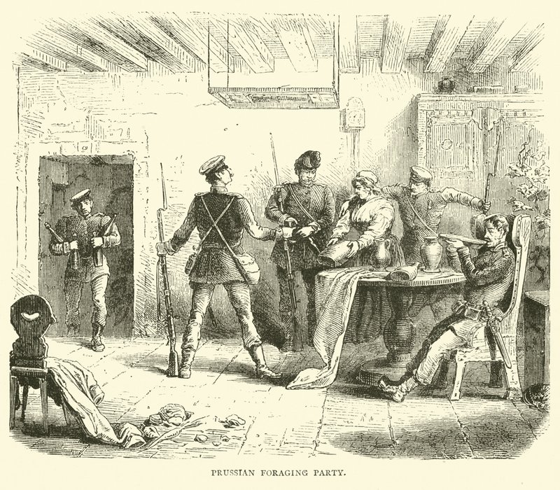 Pruisische foerageerpartij, maart 1871 door English School