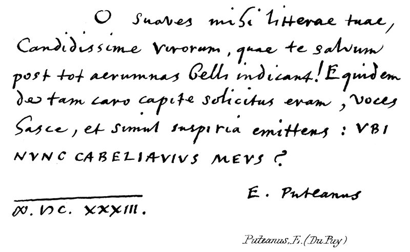 Puteanus, E (Du Puy) door English School