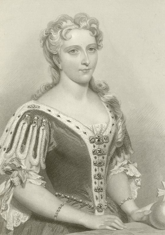 Koningin Caroline, gemalin van koning George II door English School