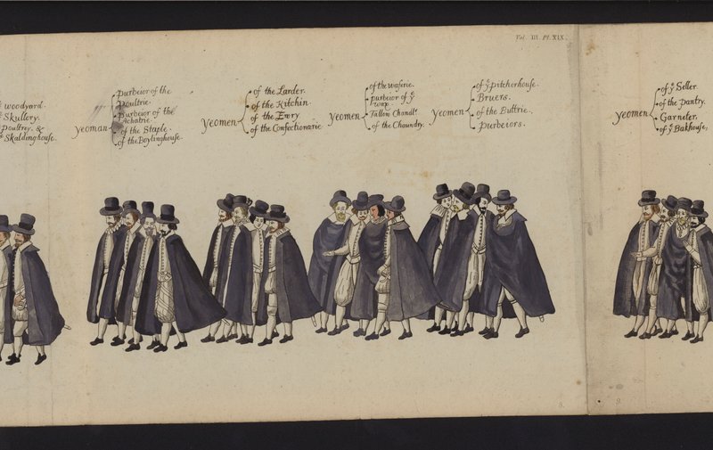 Begrafenisstoet van Koningin Elizabeth I door English School