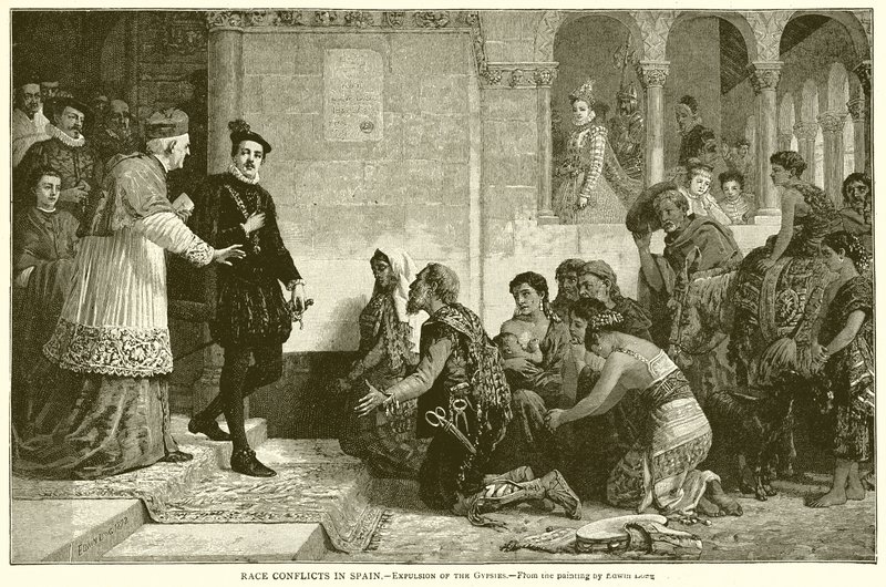Rassenconflicten in Spanje--Verdrijving van de Zigeuners door English School