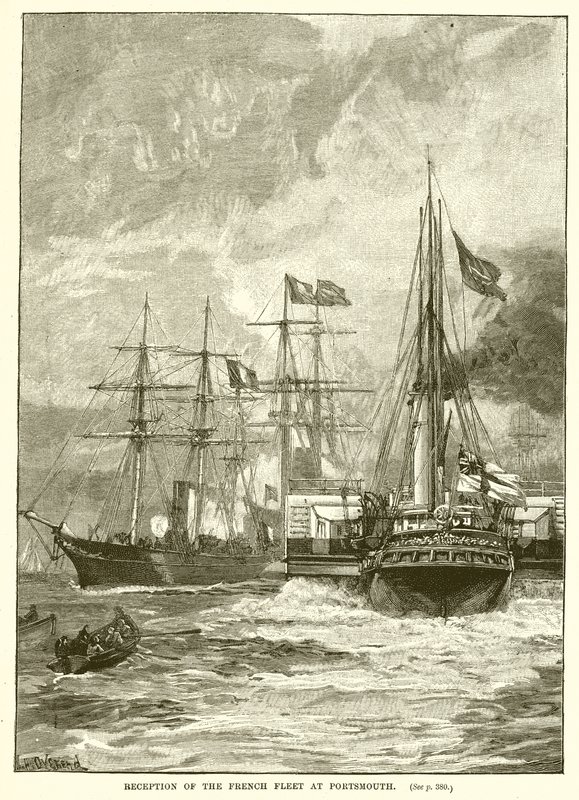 Ontvangst van de Franse vloot in Portsmouth door English School
