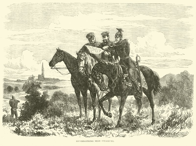 Verkenning in de buurt van Straatsburg, september 1870 door English School