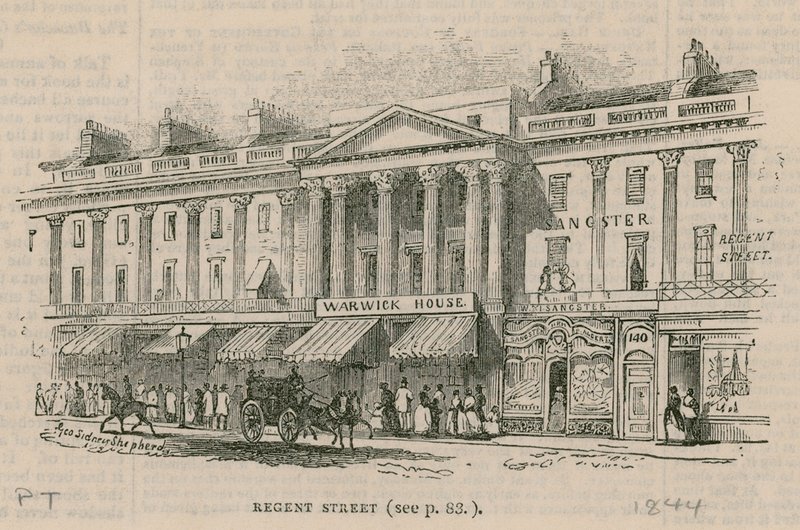 Regent Street, Londen, westzijde door English School