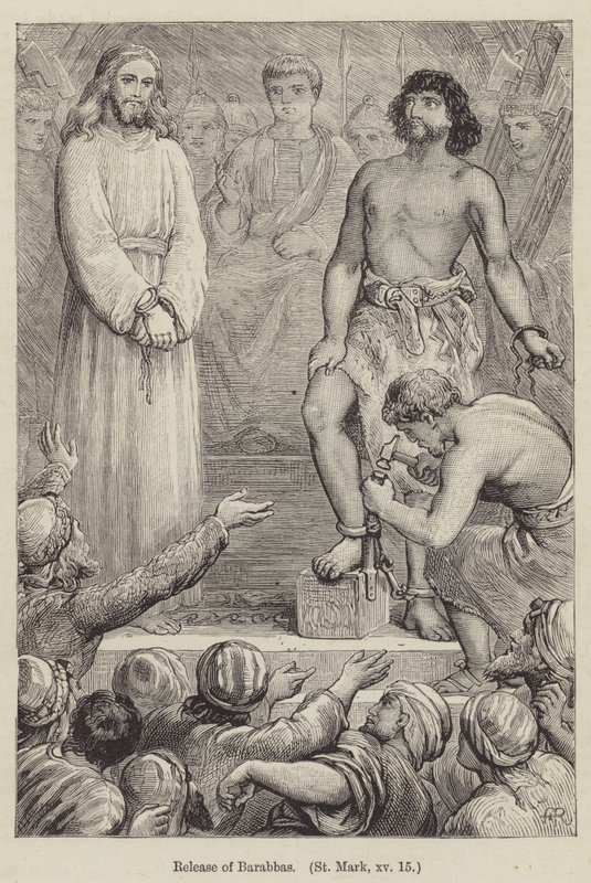 De vrijlating van Barabbas, Marcus XV door English School