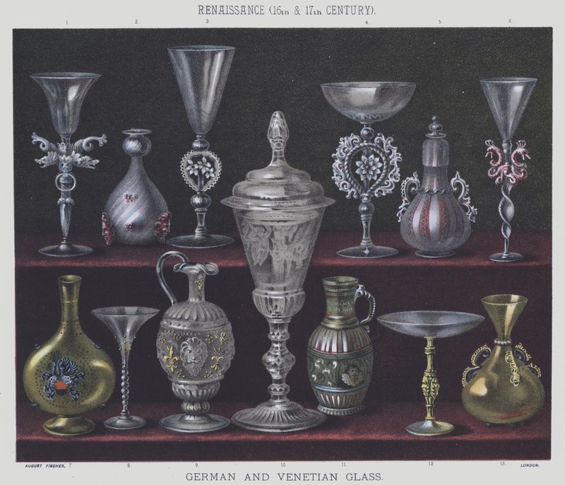 Renaissance, 16e en 17e eeuw, Duits en Venetiaans glas door English School