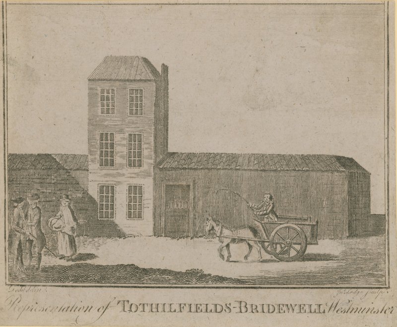 Voorstelling van Tothill Fields Bridewell door English School