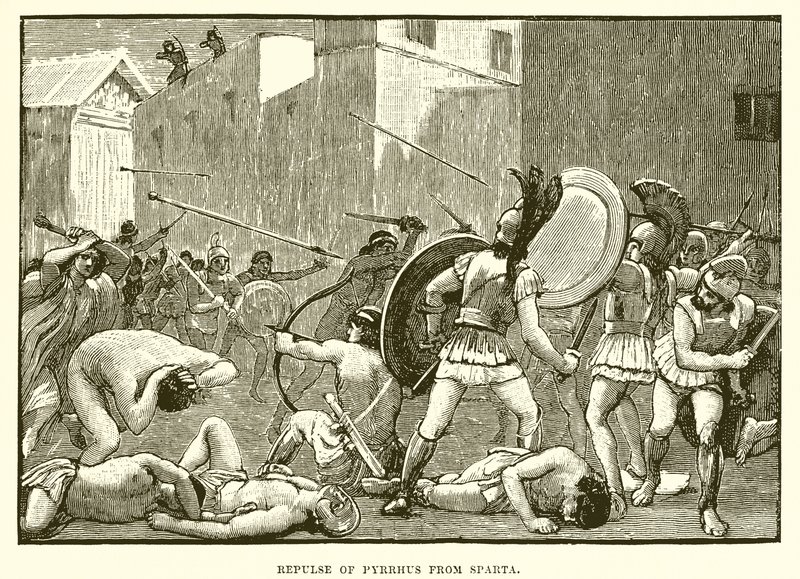 Terugslag van Pyrrhus uit Sparta door English School