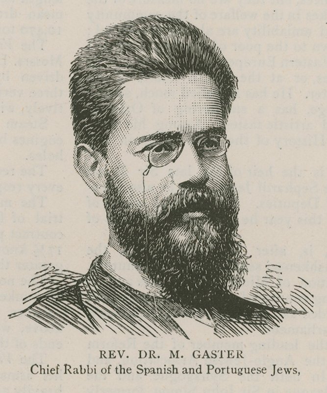 Dominee Dr M Gaster, Opperrabbijn van de Spaanse en Portugese Joden door English School