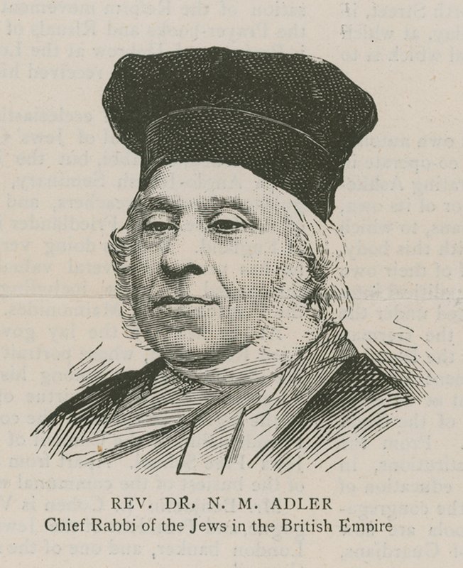 Dominee Dr N M Adler, Opperrabbijn van de Joden van het Britse Rijk door English School