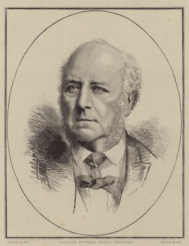 Richard Bethell, Baron Westbury (gravure) door English School