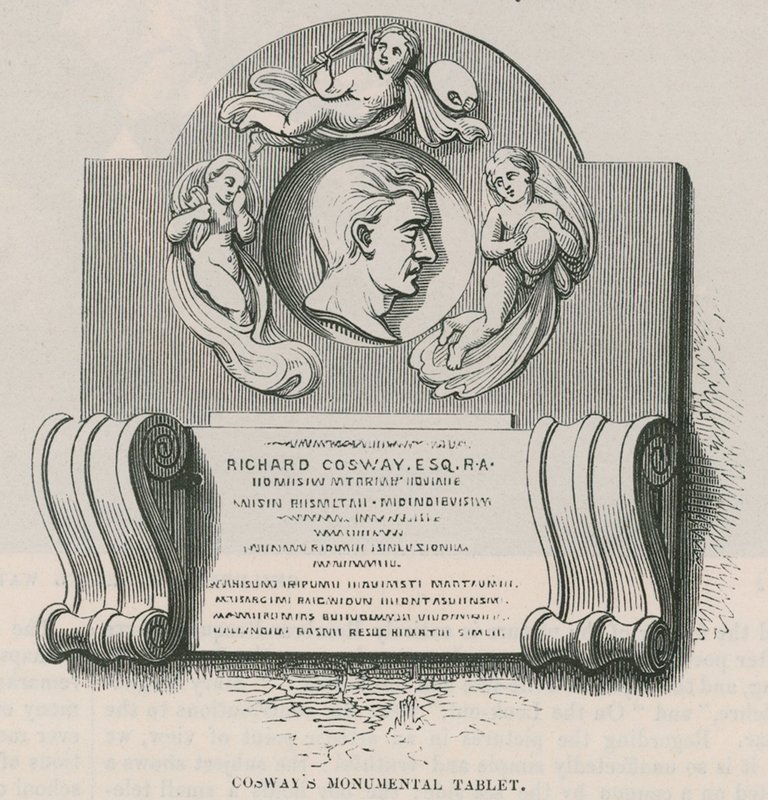 Richard Cosways tablet, Marylebone Church, Londen door English School
