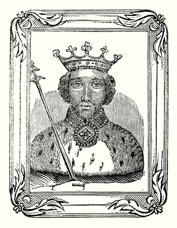 Richard II werd geboren in 1366, gekroond in 1377, en vermoord in 1399 door English School