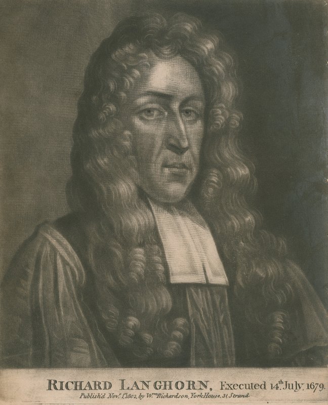 Richard Langhorn, geëxecuteerd op 14 juli 1679 door English School