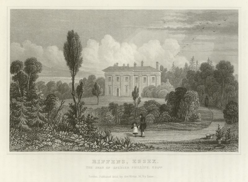 Riffens, Essex, het landgoed van Spencer Phillips, Esquire door English School