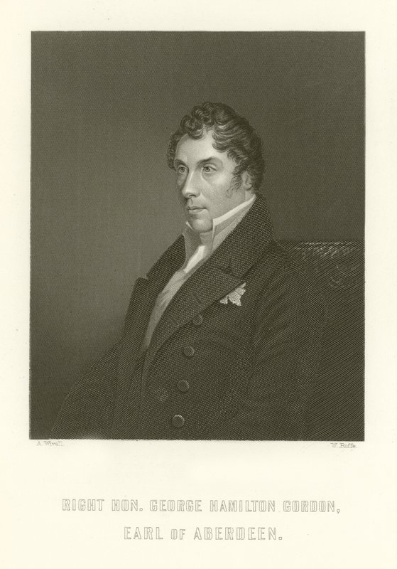 Right Hon George Hamilton Gordon, Graaf van Aberdeen door English School