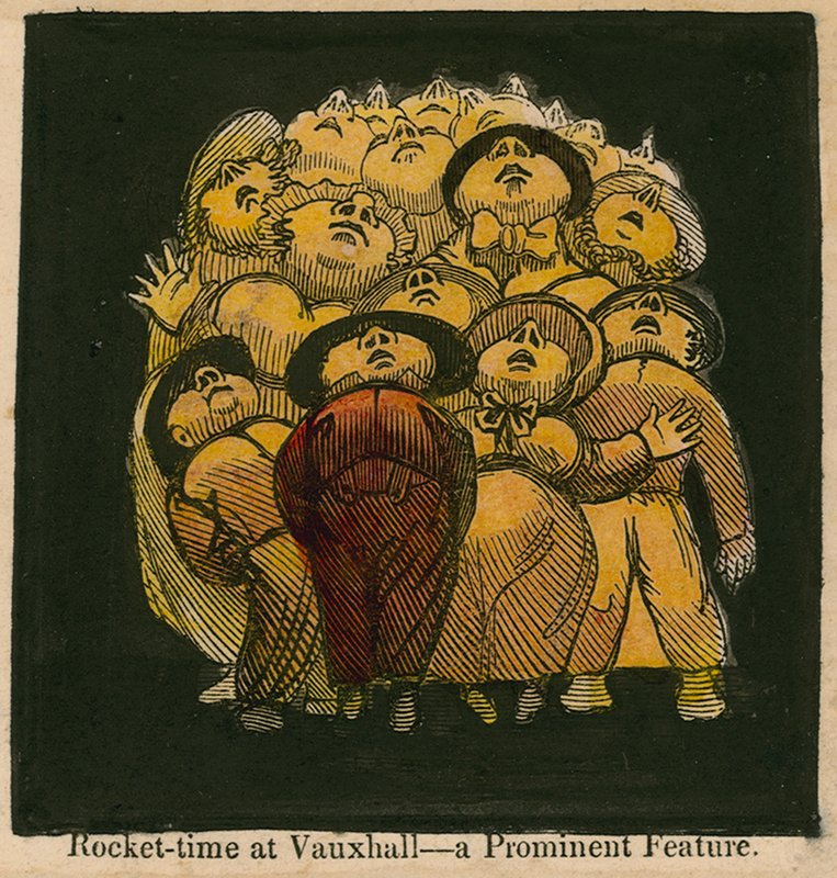 Raket tijd in Vauxhall Gardens, Londen door English School