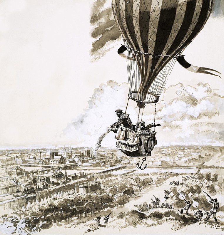 Rolier en Bezier werden tijdens de Eerste Wereldoorlog met een boodschap per ballon gestuurd door English School