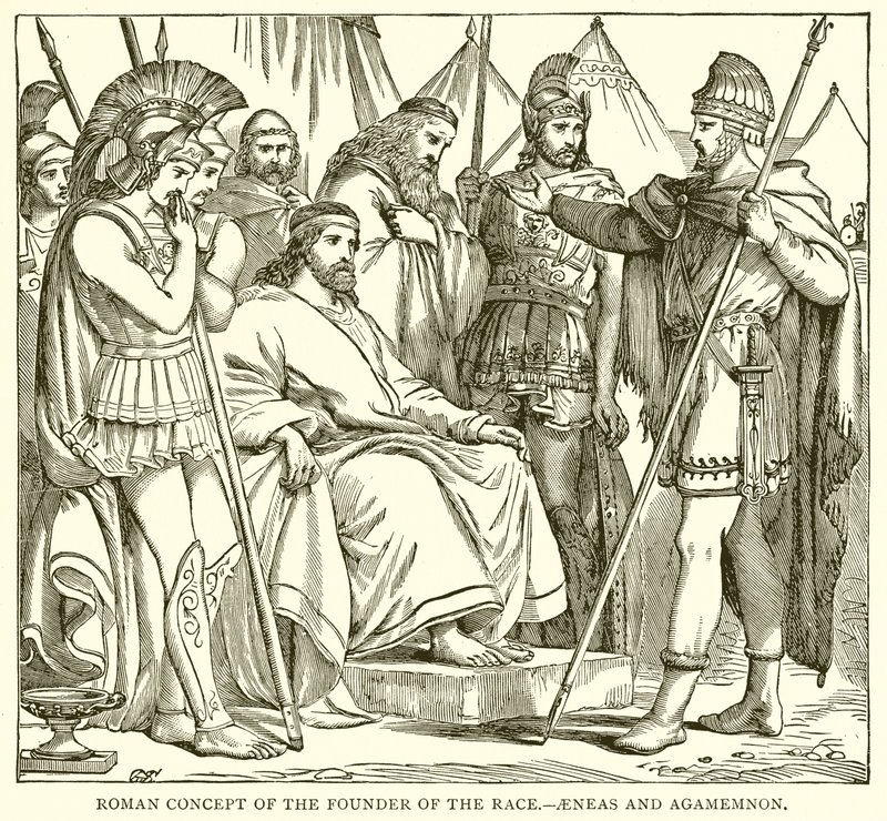 Romeins concept van de stichter van het ras.--Aeneas en Agamemnon door English School