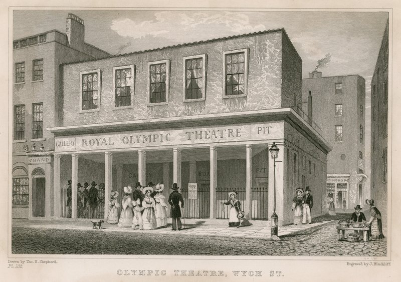 Royal Olympic Theatre, Wych Street, Londen door English School