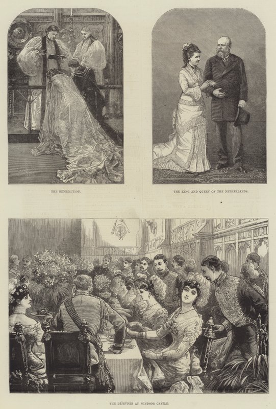 Koninklijk Huwelijk van Prins Leopold en Prinses Helena (gravure) door English School