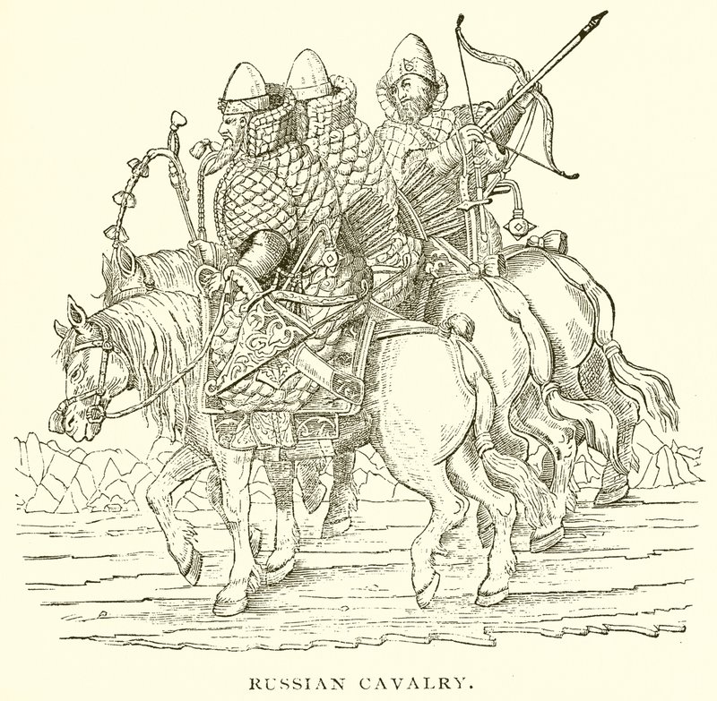 Russische Cavalerie door English School