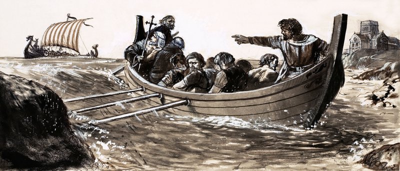 Saint Malo ontsnapt aan plunderende Vikingen door English School