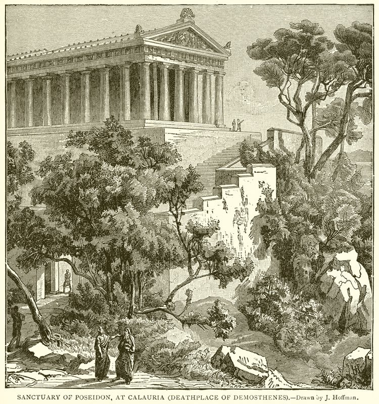Heiligdom van Poseidon, in Calauria (Sterfplaats van Demosthenes) door English School