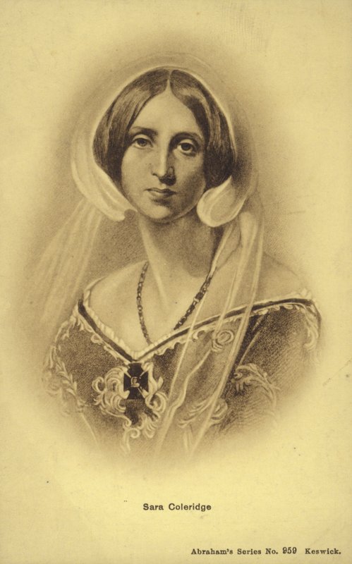 Sara Coleridge (1802-1852), Engels schrijfster en vertaalster (litho) door English School
