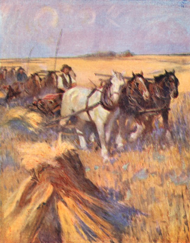 Saskatchewan, de moderne Schot op zijn zelfbinder door English School