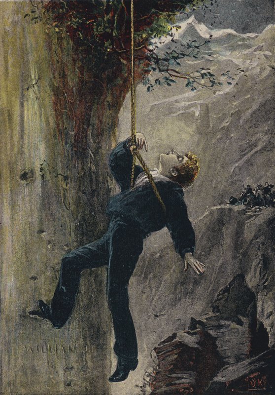 Geredd. Illustratie uit The Natural Bridge, or One Niche the Highest, door Elihu Burritt door English School